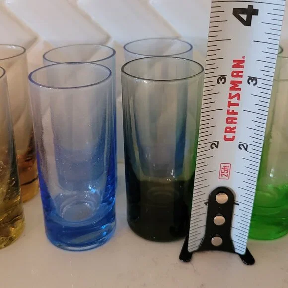 MCM Barware Handblown Shot Glasses Circa 1950's by Harry J Gilbert, Set of 12 - Picture 4 of 6